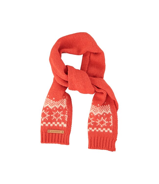 Piupiuchick Jacquard knitted scarf | Red