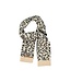 Piupiuchick Knitted scarf | Light pink w/ animal print