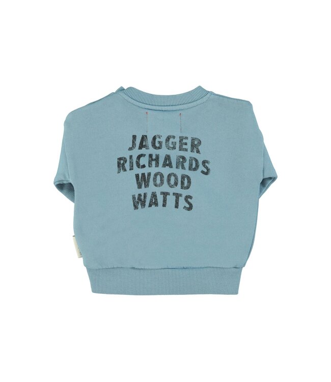 Piupiuchick Sweatshirt | Blue w/ "rock stars" print B