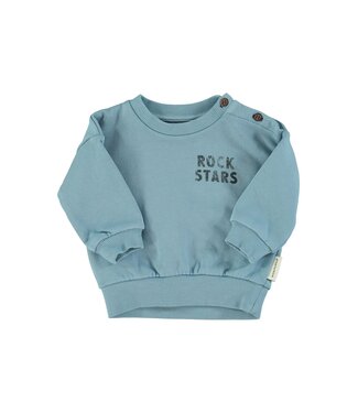 Piupiuchick Sweatshirt | Blue w/ "rock stars" print B