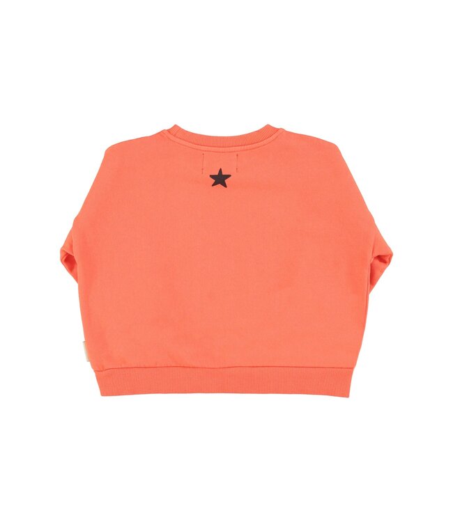 Piupiuchick Sweatshirt | Orange w/ "music" print