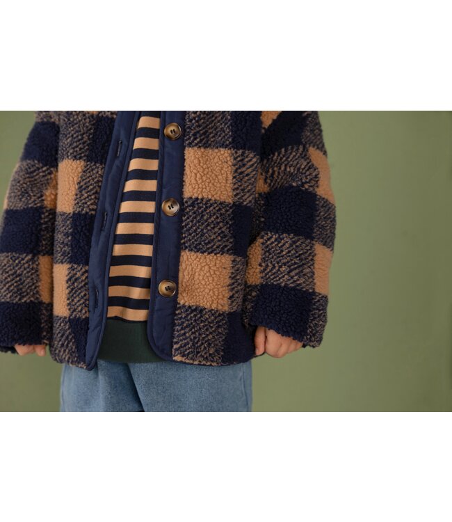 NixNut Check Jacket Navy Checkered