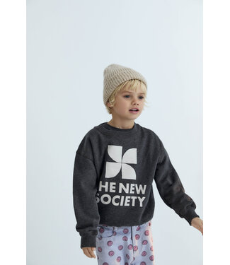 The New Society TNS Logo Sweatshirt Galactic Grey Melange