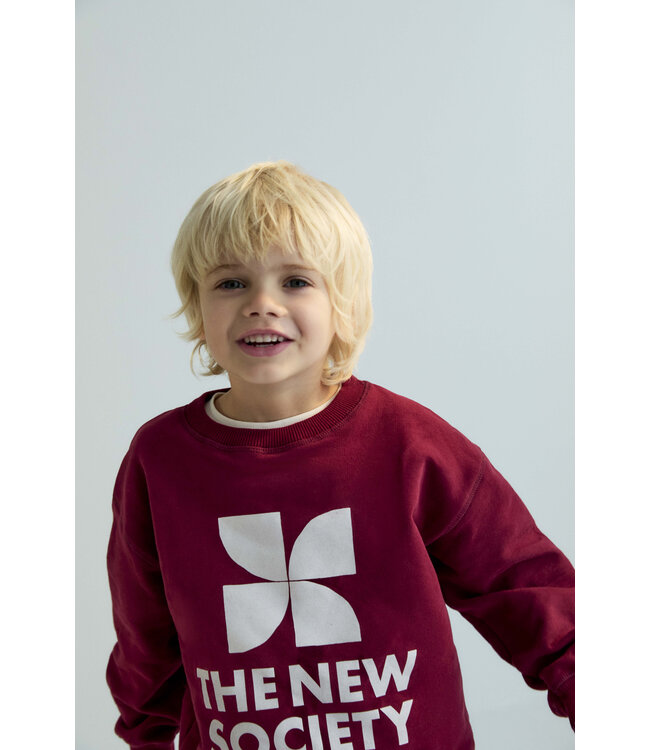 The New Society TNS Logo Sweatshirt Plum Fantasy