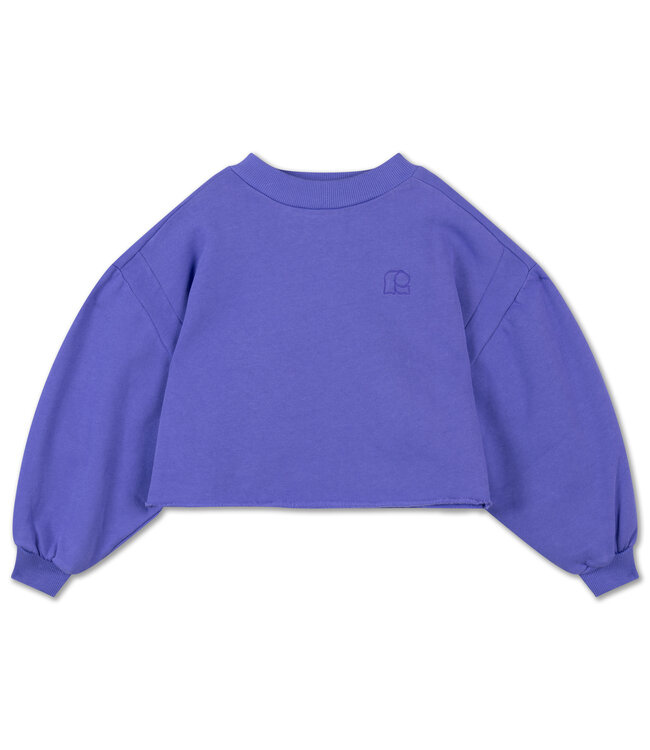 Repose AMS Crop heart sweater Royal bloom