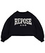 Repose AMS Crop heart sweater Graphite night