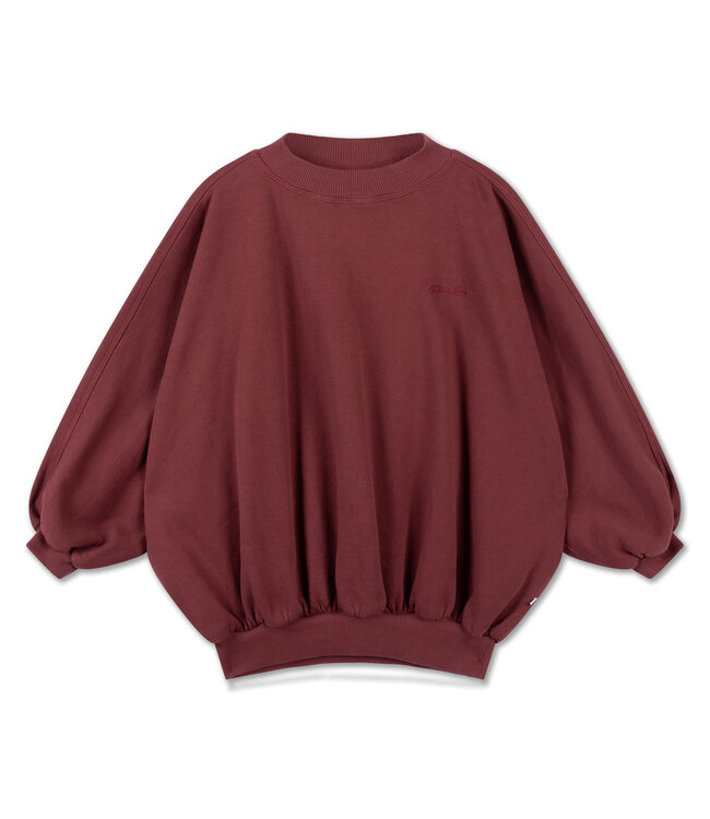 Repose AMS Iris crop sweater Royal burgundy