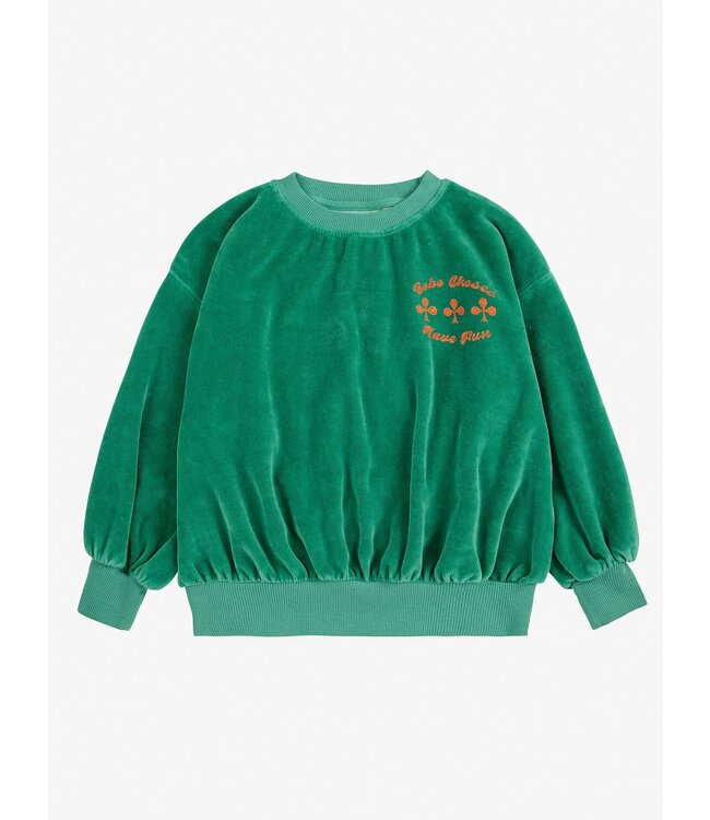 Bobo Choses Have Fun velvet sweatshirt