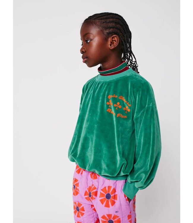 Bobo Choses Have Fun velvet sweatshirt