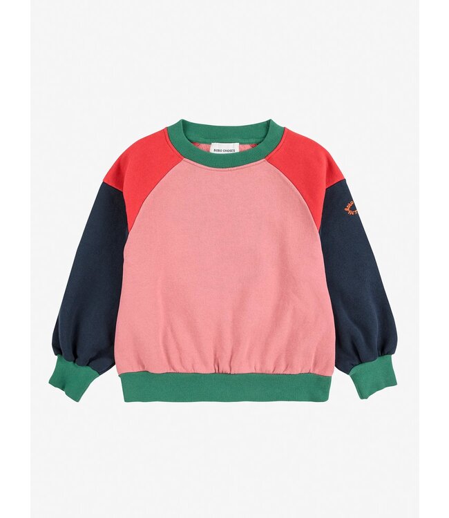 Bobo Choses Tic Tac Toe color block sweatshirt
