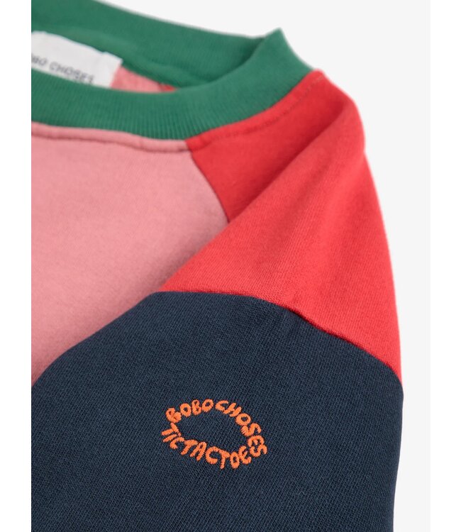 Bobo Choses Tic Tac Toe color block sweatshirt