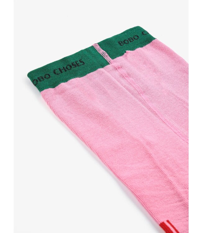 Bobo Choses Bobo Choses color block tights Pink/red