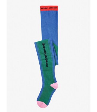 Bobo Choses Bobo Choses color block tights bl/gr