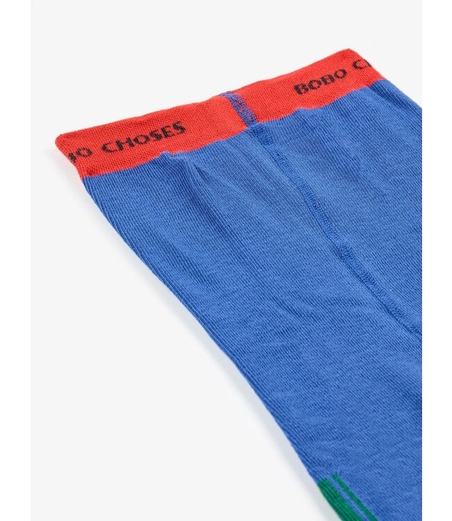 Bobo Choses Bobo Choses color block tights bl/gr