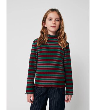 Bobo Choses Multicolor Stripes turtle neck T-shirt