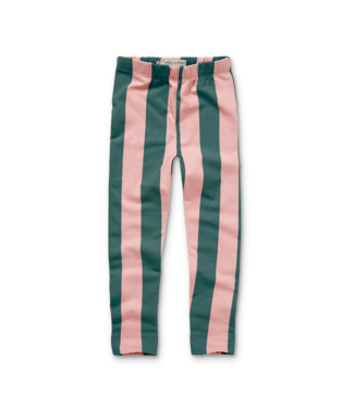 Sproet & Sprout Winter legging block stripe peach parfait