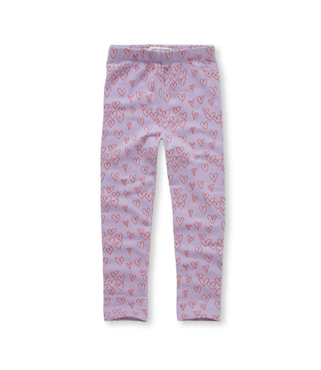 Sproet & Sprout Winter legging hearts Lavender