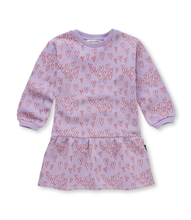 Sproet & Sprout Dress hearts print Lavender