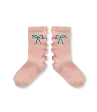 Sproet & Sprout Socks bow peach parfait
