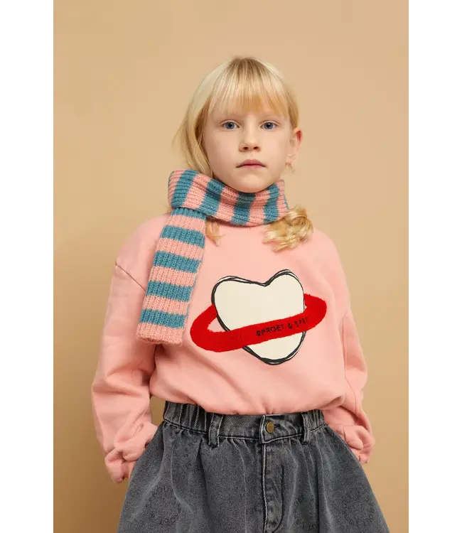 Sproet & Sprout Sweatshirt heart saturn Peach parfait