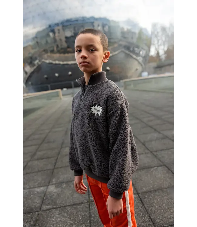 Sproet & Sprout Teddy anorak sweatshirt Washed black