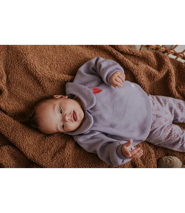 Sproet & Sprout Winter legging hearts Lavender