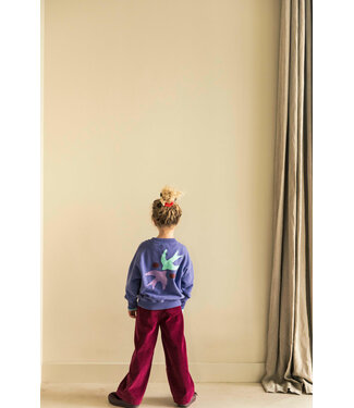 Jenest ART BIRD SWEATER Dark purple