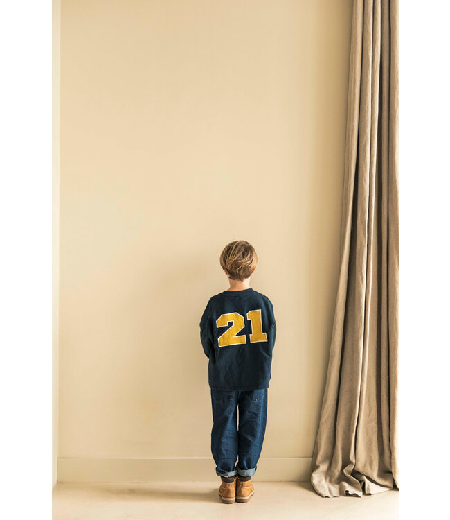 Jenest TOM LS SWEAT T-SHIRT Navy blue