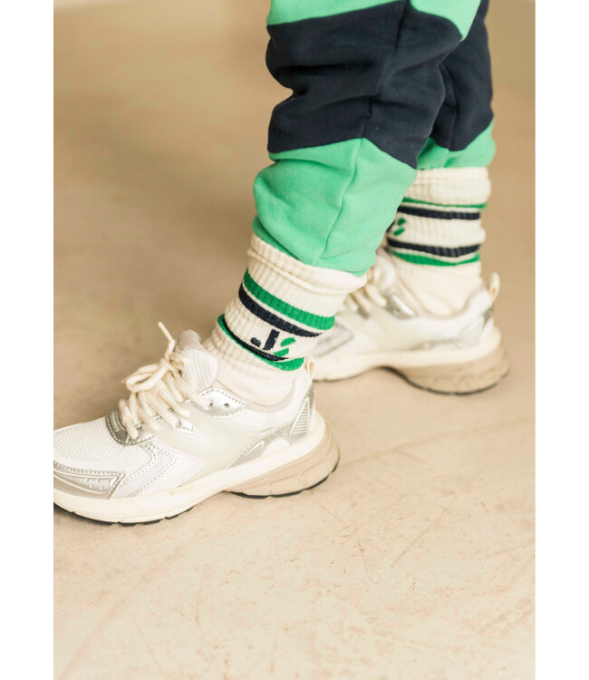 Jenest JS SPORT SOCKS Off white green blue