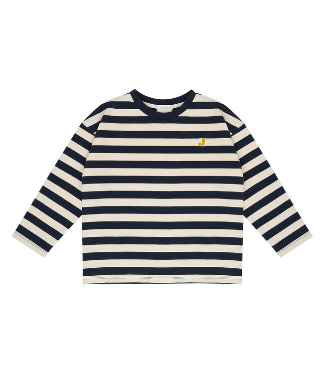 Jenest MOOS OVERSIZED LS T-SHIRT Navy blue offwhite stripe