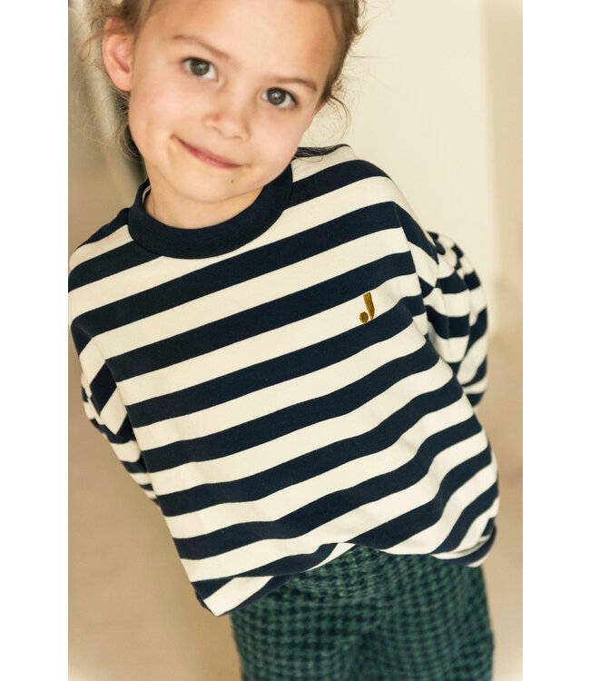 Jenest MILLIE LS T-SHIRT Navy blue offwhite stripe