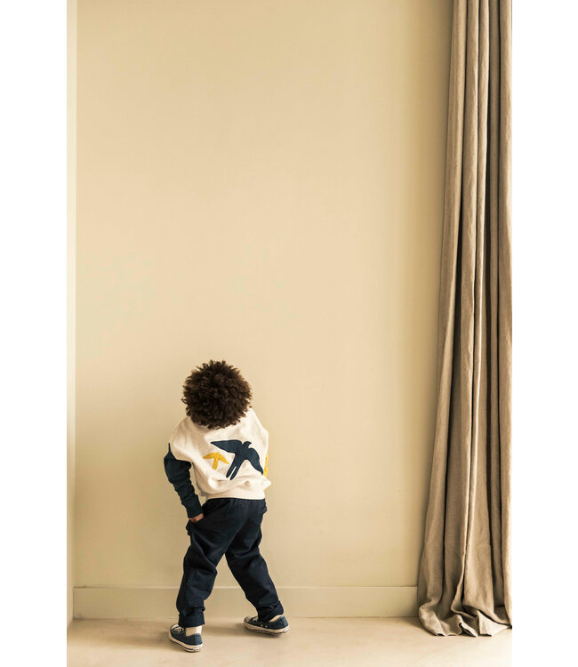 Jenest LUCKY BIRD SWEATER ECRU MELANGE / GOLD/BLUE