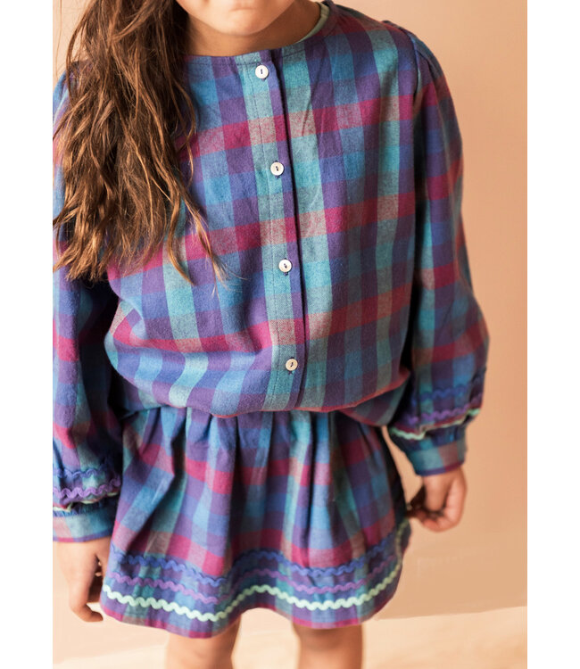 Jenest SARA SKIRT Purple multi check