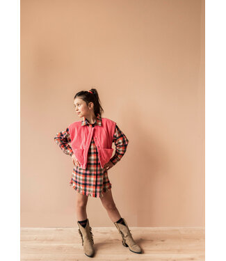 Jenest SCOTTIE DRESS Orange multi check