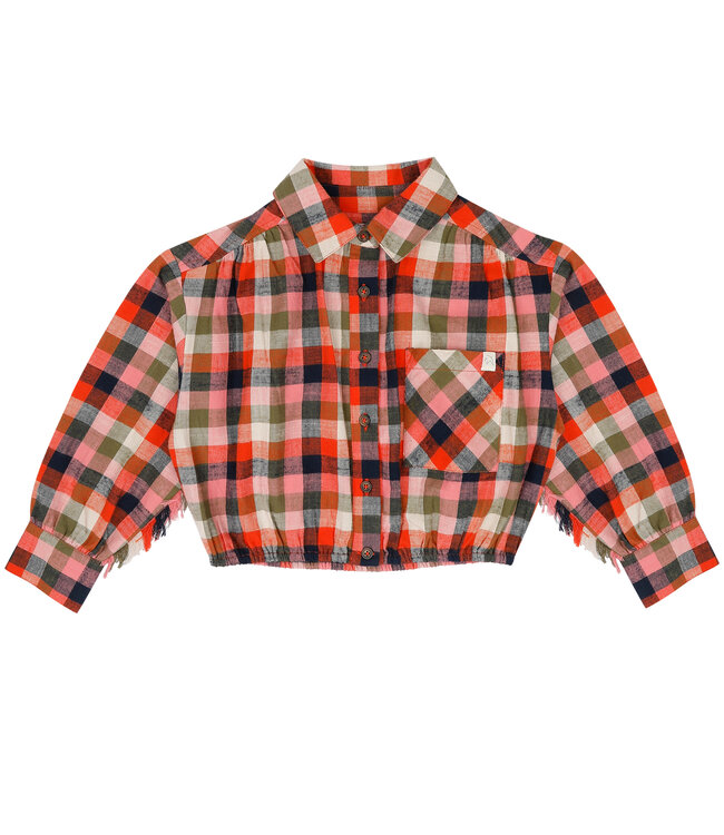 Jenest RIF BLOUSE Orange multi check