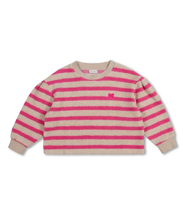 Petit Blush Teddy sweater stripe