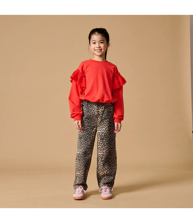 Petit Blush Romantic ruffle sweater Cayenne