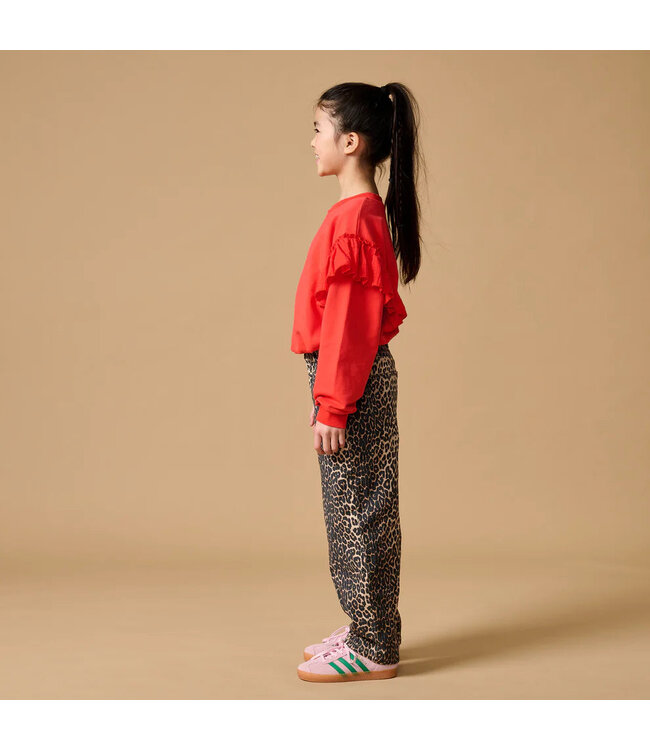 Petit Blush Romantic ruffle sweater Cayenne