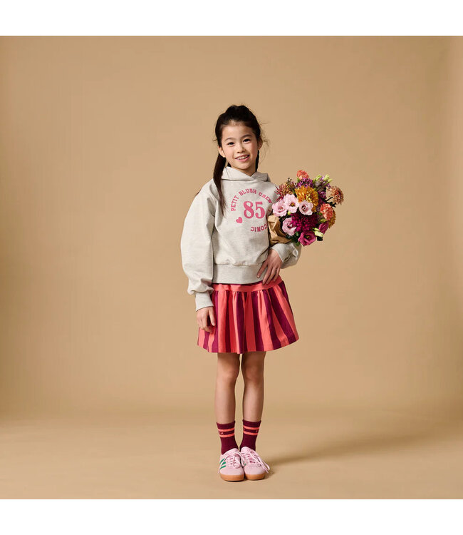 Petit Blush Hooded sweater Grey melange