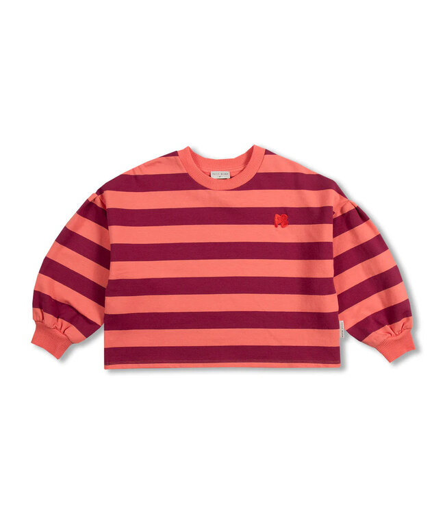 Petit Blush Sweater stripe Peach/Bordeaux