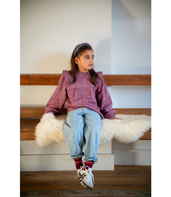 Petit Blush Nina blouse Jaipur flower aop