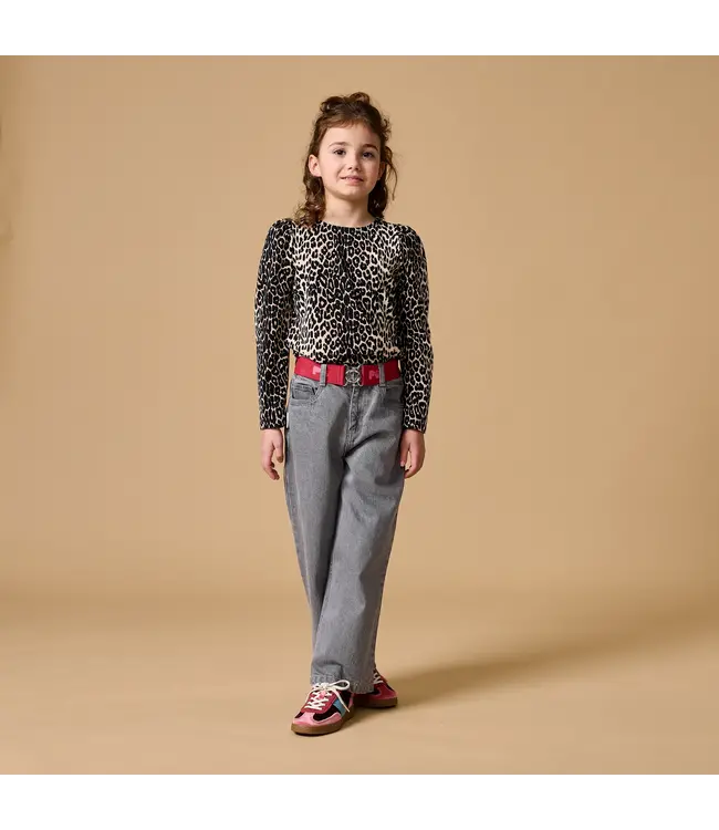 Petit Blush Puff longsleeve Leopard