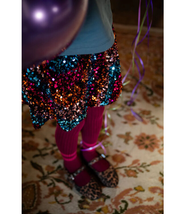 Petit Blush Sequins skirt Multi color