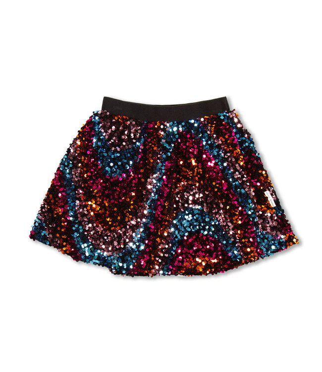 Petit Blush Sequins skirt Multi color