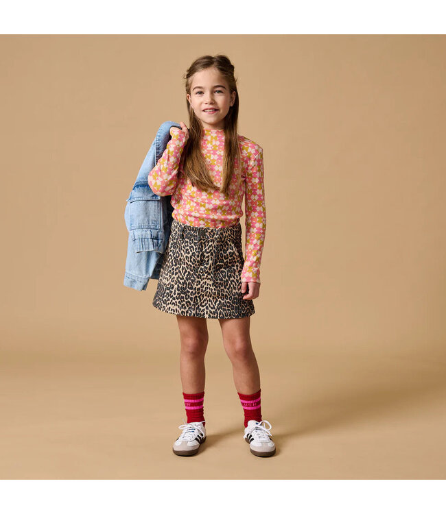 Petit Blush Simple skirt Leopard