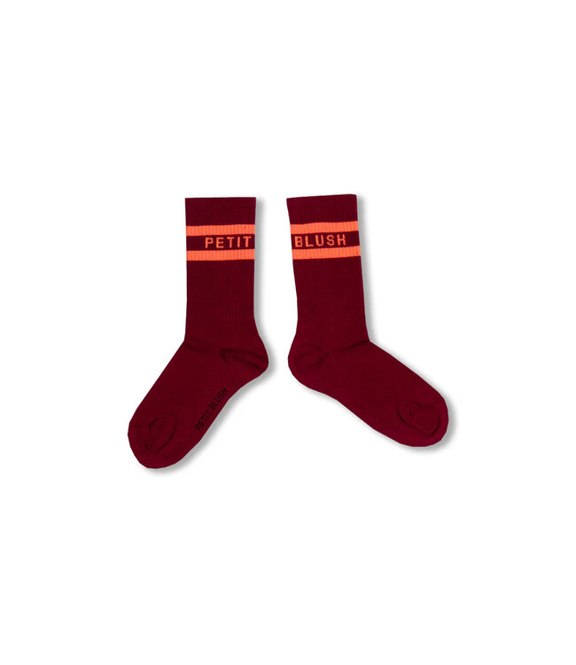 Petit Blush Sport socks Bordeaux/orange