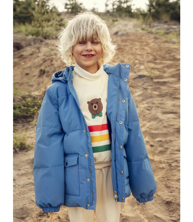 Mini Rodini Solid heavy puffer Blue