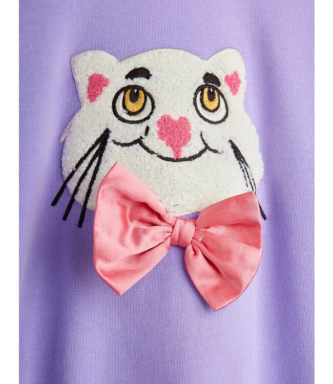 Mini Rodini Cat with bowtie chenille sweatshirt