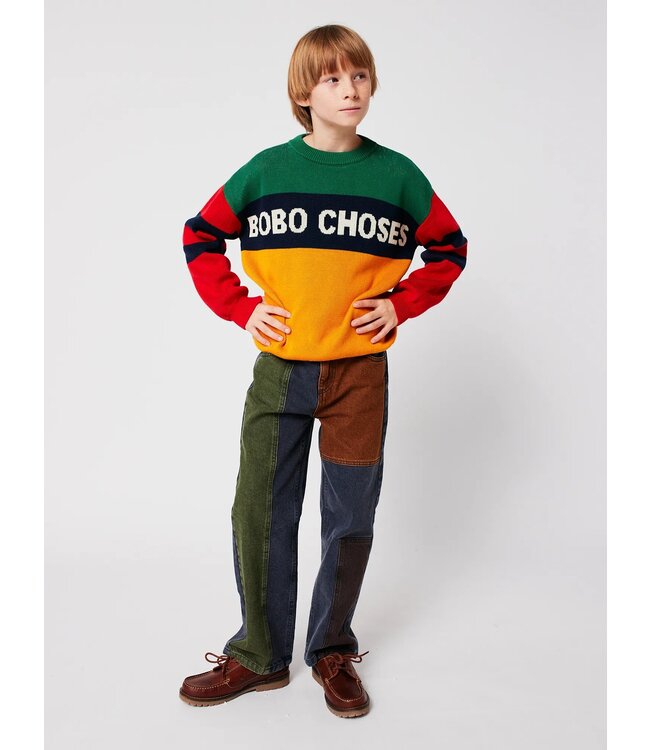 Bobo Choses Bobo Choses color block denim pants