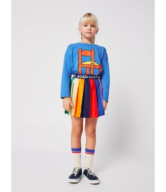 Bobo Choses Bobo Color block pleated skirt